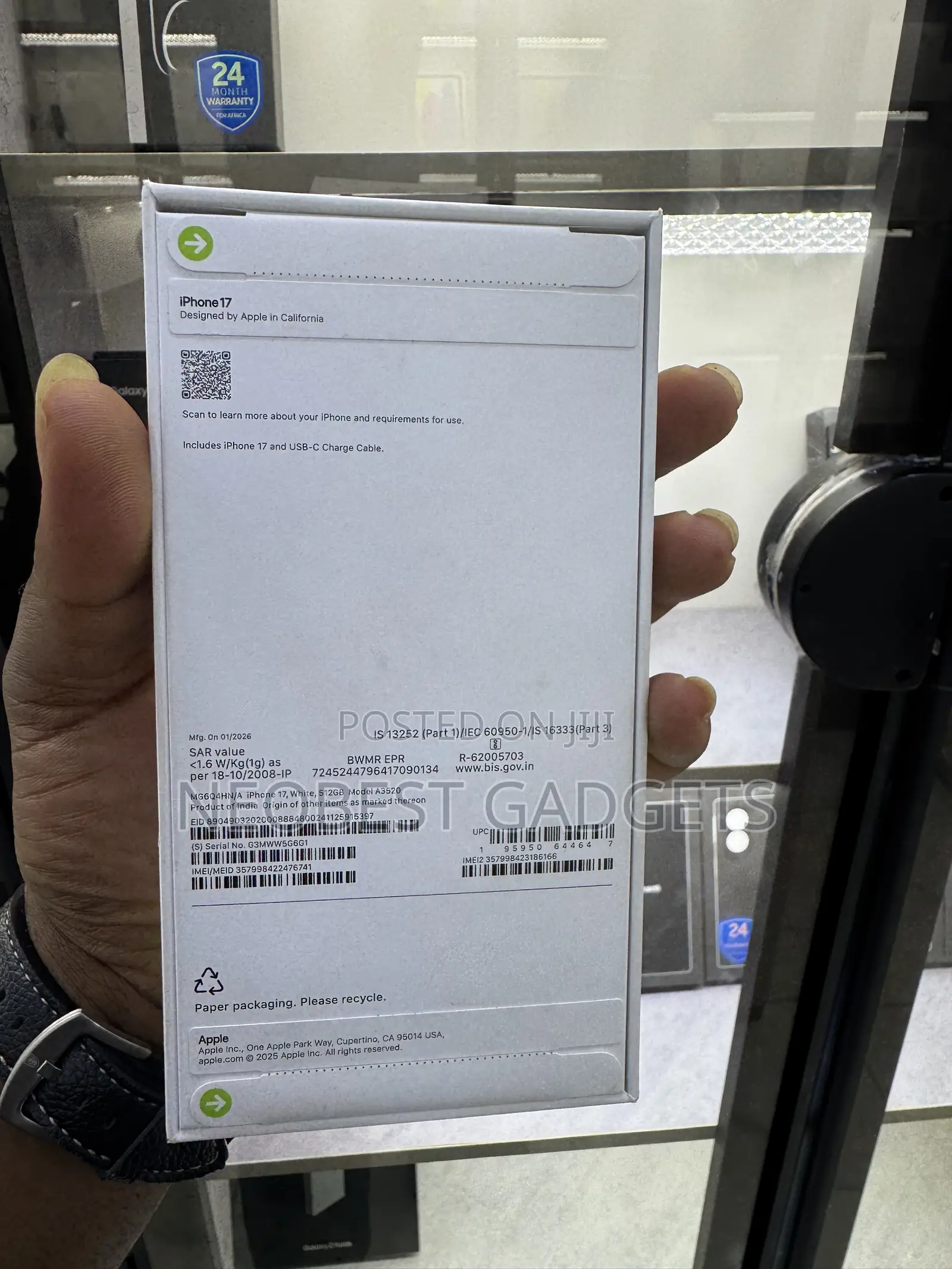 New Apple iPhone 17 512 GB White