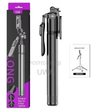 C08 Long Wireless Selfie Stick Tripod With Bluetooth Shutter Remote