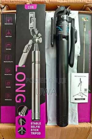 C08 Long Wireless Selfie Stick Tripod With Bluetooth Shutter Remote