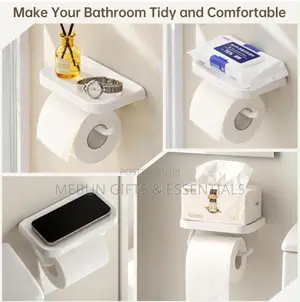 Toilet Tissue Holder With Shelf