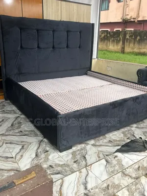 6 by 6 Bedframe Dark Grey Quality Dinning Table 4 Chairs- Optional