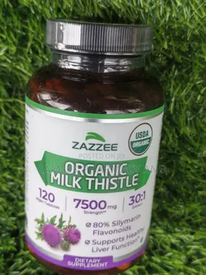 Zazzee USDA-Organic Milk Thistle Extract 30:1, 80% Silymarin,120Caps