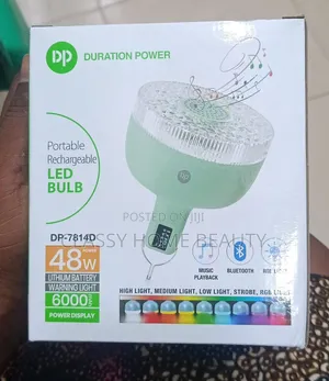 Portable Rechargeable LED Bulb / Music Camping Light (Model: