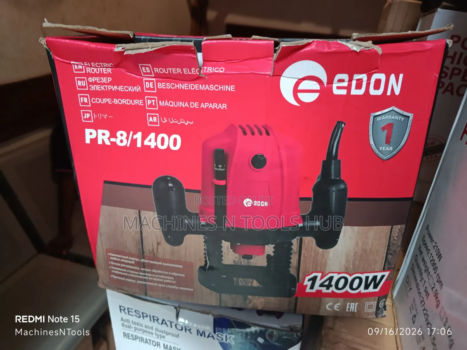 Edon PR-8/1400 Electric Wood Router