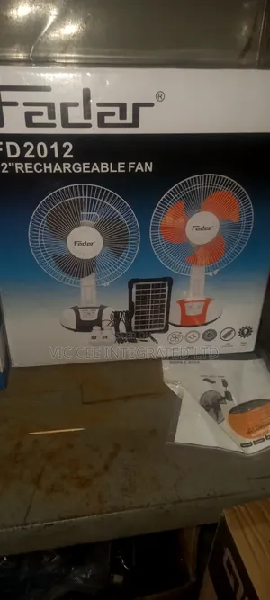Fadar Rechargeable Table Fan With Panel
