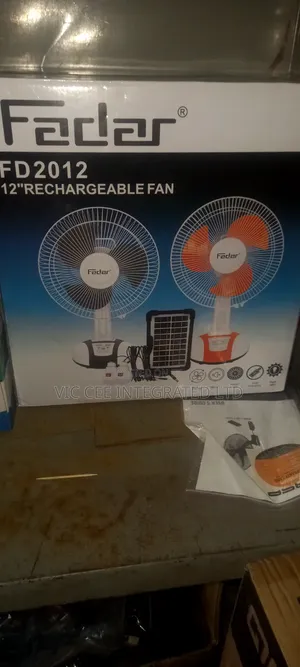 Fadar Rechargeable Table Fan With Panel