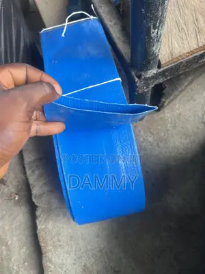 Blue PVC Lay-Flat Water Discharge Hose