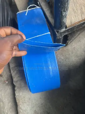 Blue PVC Lay-Flat Water Discharge Hose
