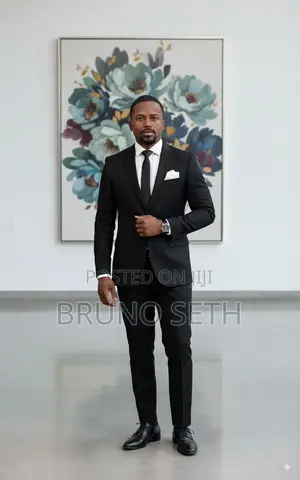 Black Corporate Male 2piece Suits for Men