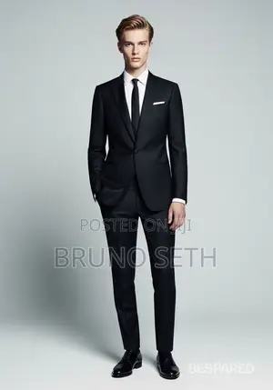 Quality Black Men Up and Down Suit