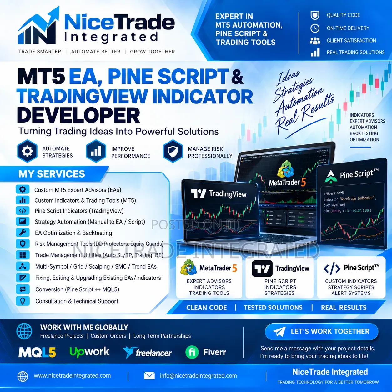 MT5 EA Bot, Indicator TradingView Developer