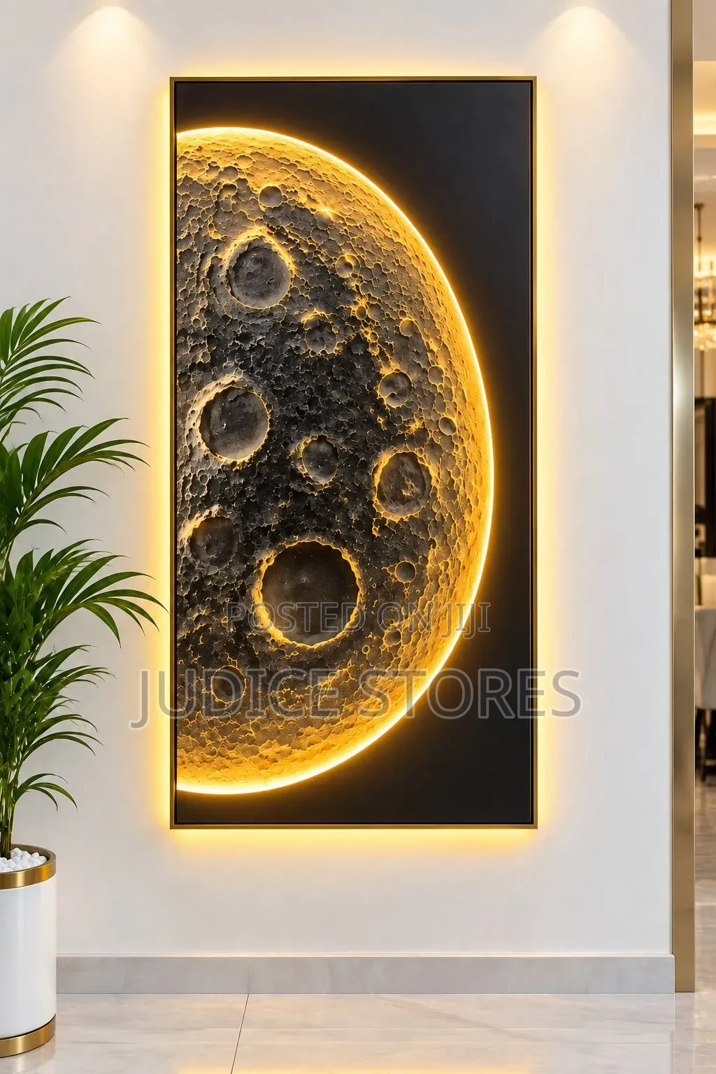 3D Moon Led Wall Frame 60x120cm