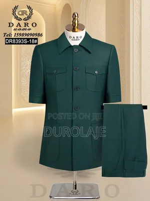 Premium Quality Men's 2-Piece Shirt Trouser Set | Green