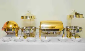Gold Chafing Dish for Rent in Abuja – Catering Event Food Warmer