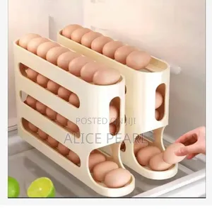 4 Layers Automatic Rolling Egg Rack Holder Crate and Storage