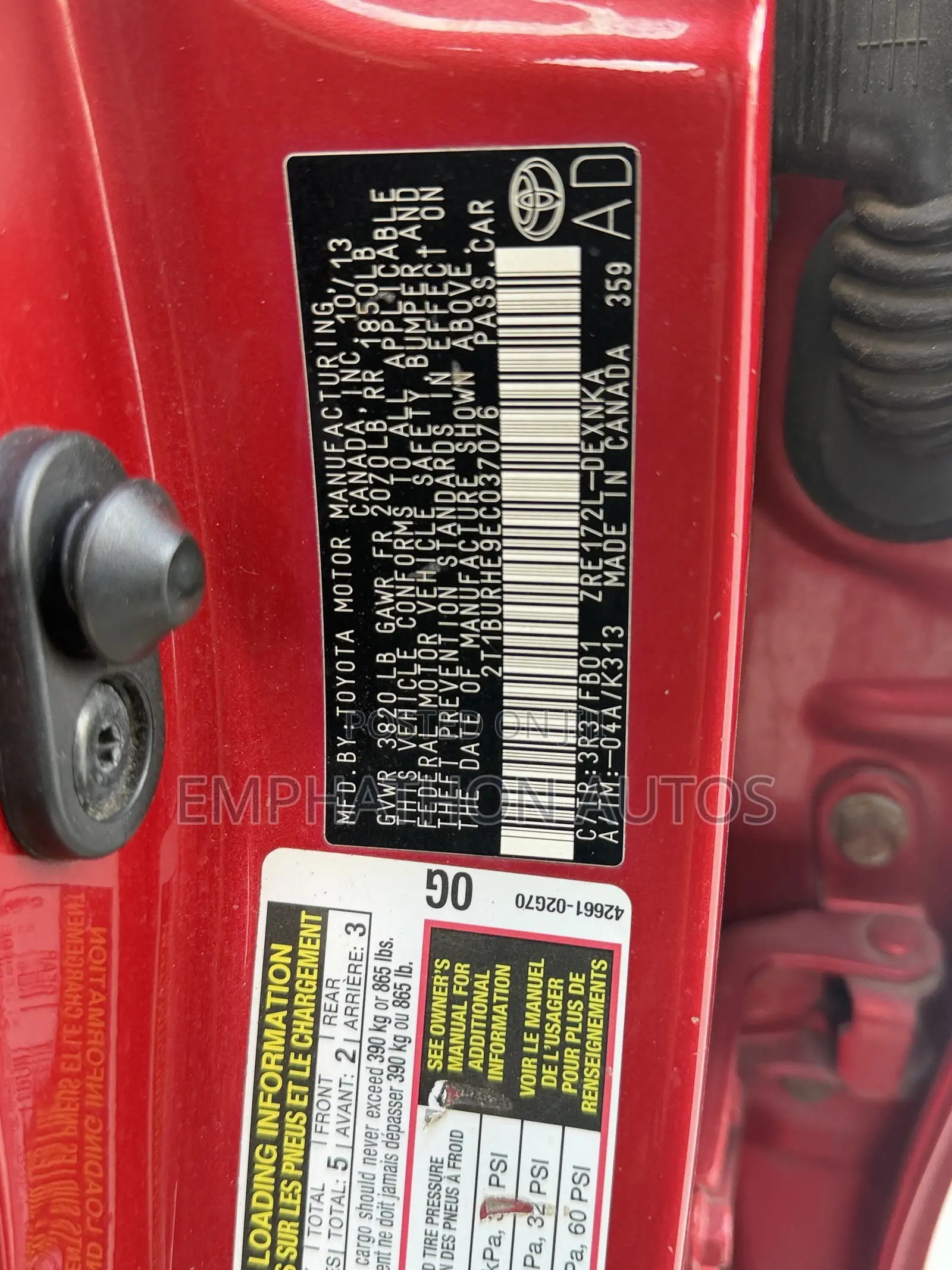 Toyota Corolla 2014 Red