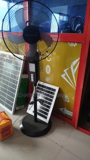 Solar Standing Fan With It Panel and Bulbs Is Available
