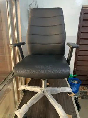 Executive Ergonomic Office Chair -Black Leather