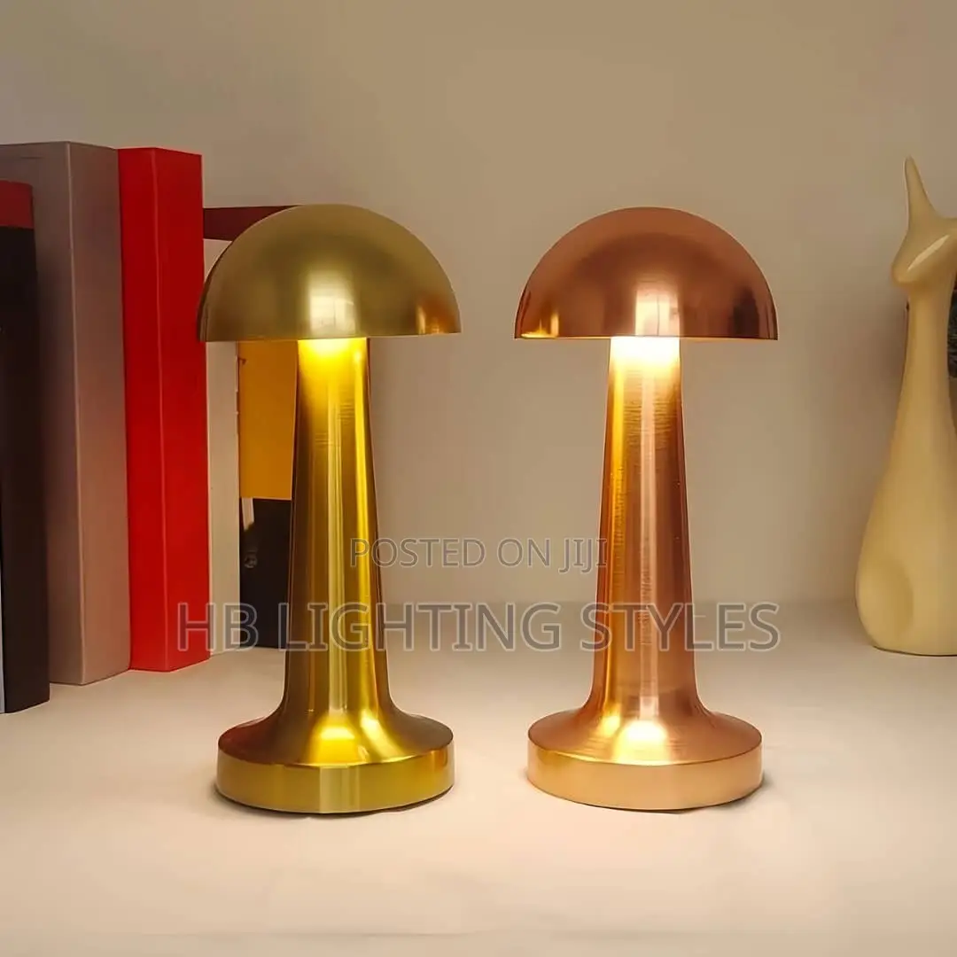 USB Touch Three-Color Gold Mushroom LED Night Light