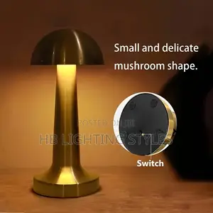 USB Touch Three-Color Gold Mushroom LED Night Light