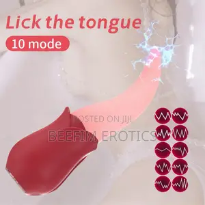 Rechargeable Tongue Licking Vibrator Sex Toy for Women