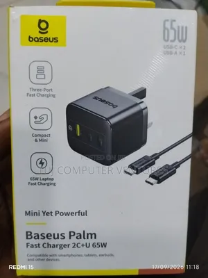 Baseus 65w Super Fast (Laptop)charger