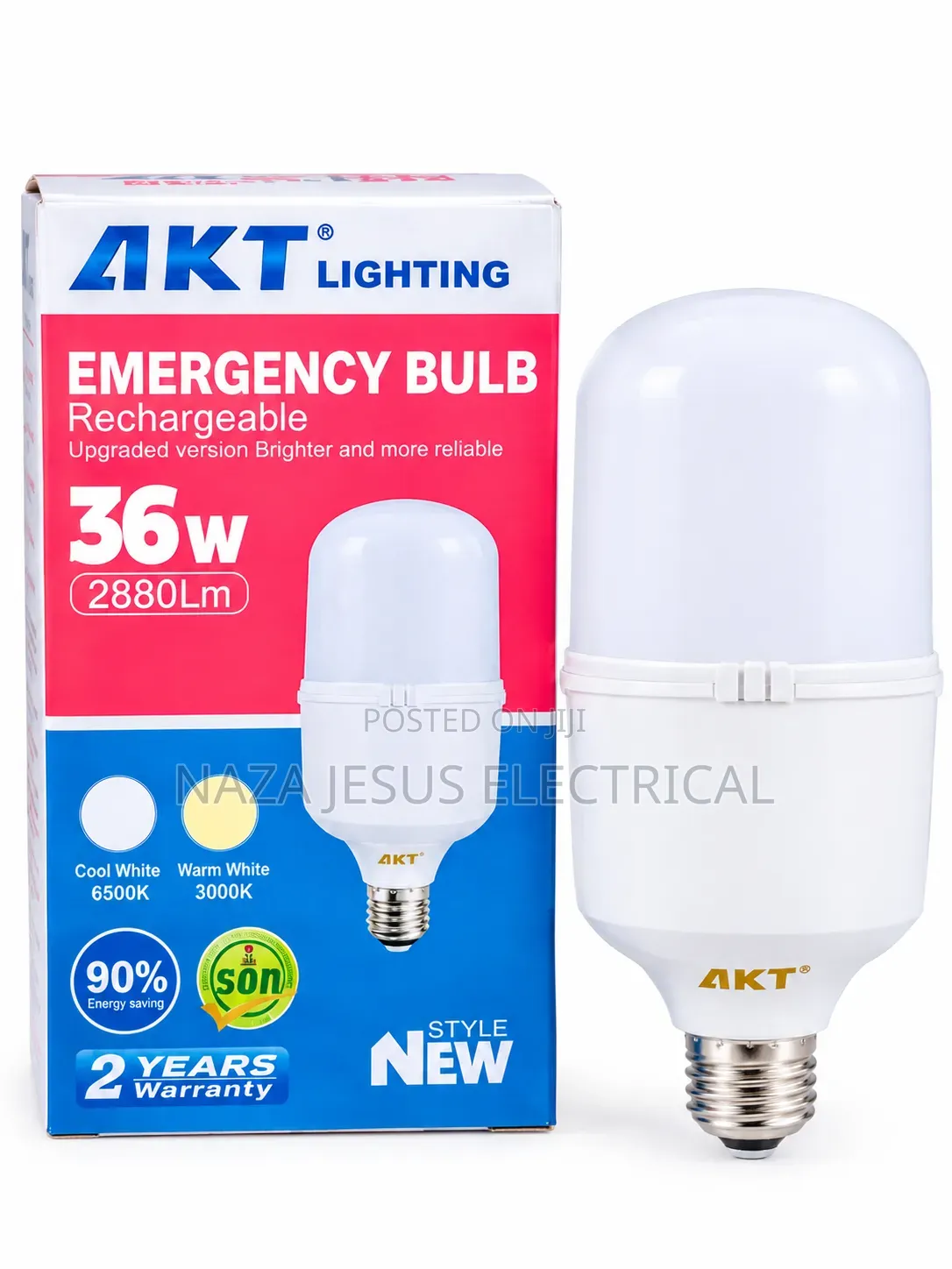 AKT 36W Rechargeable Emergency Bulb 2880Lm