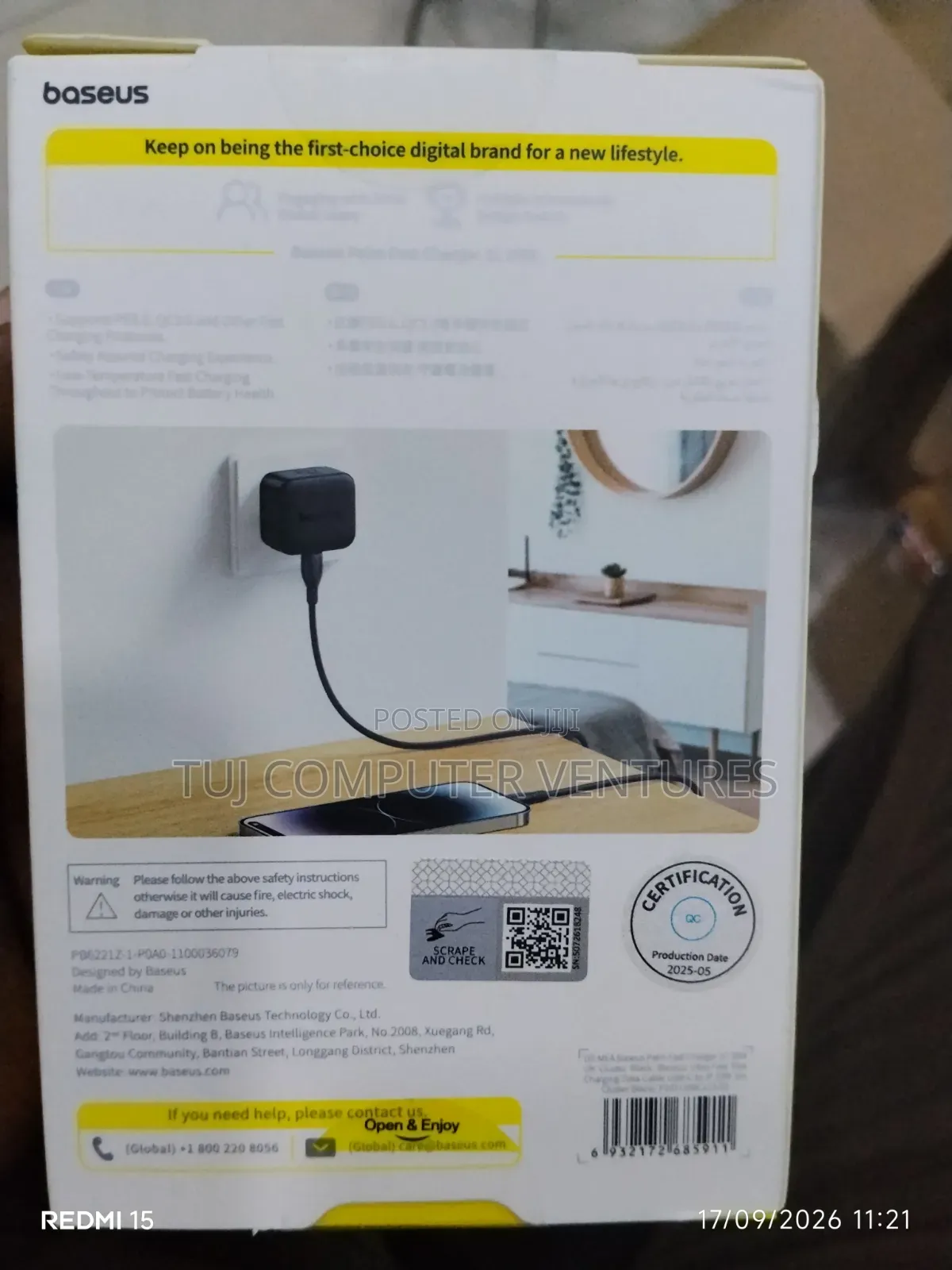 Baseus 20w Super Fast Charger
