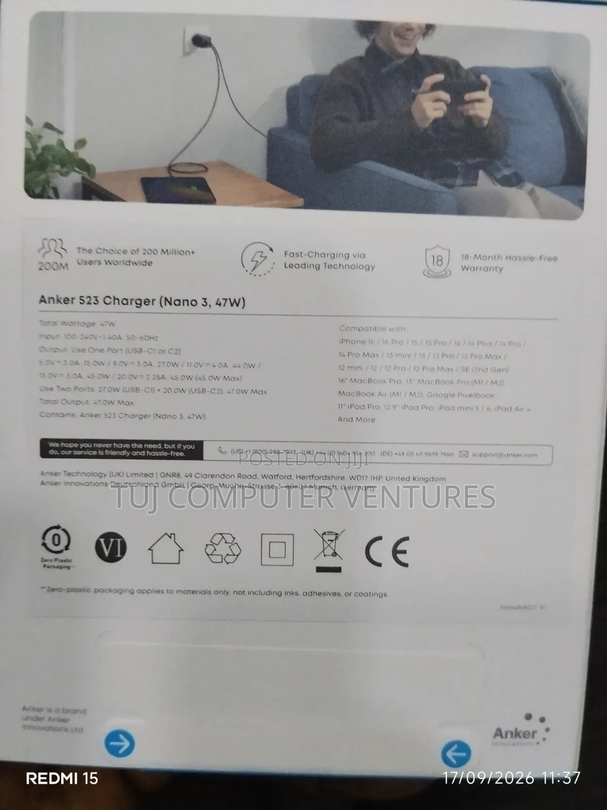Anker 47w Super Fast Charger