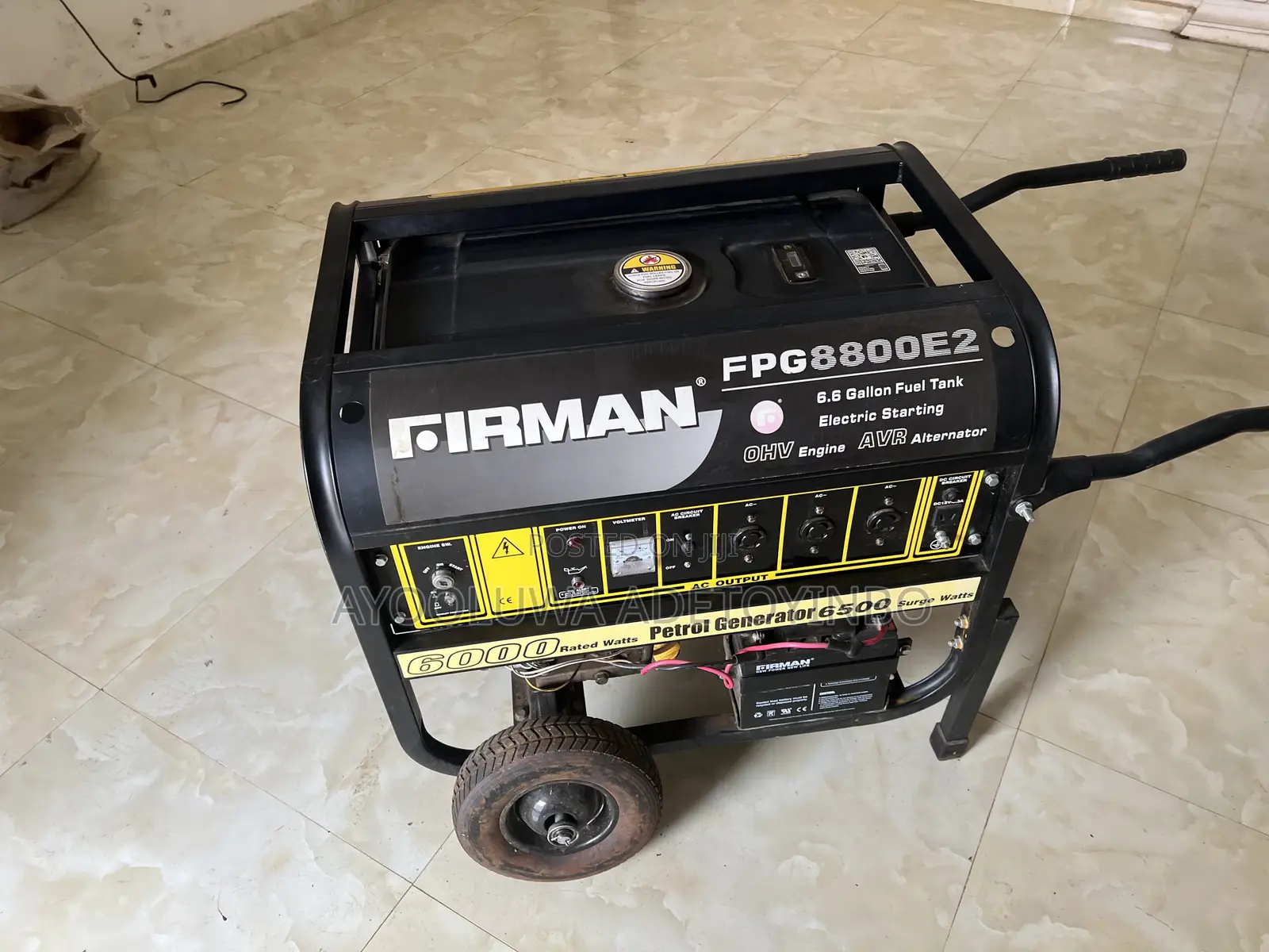Unboxed Firman 8800E2 6.5kva Generator