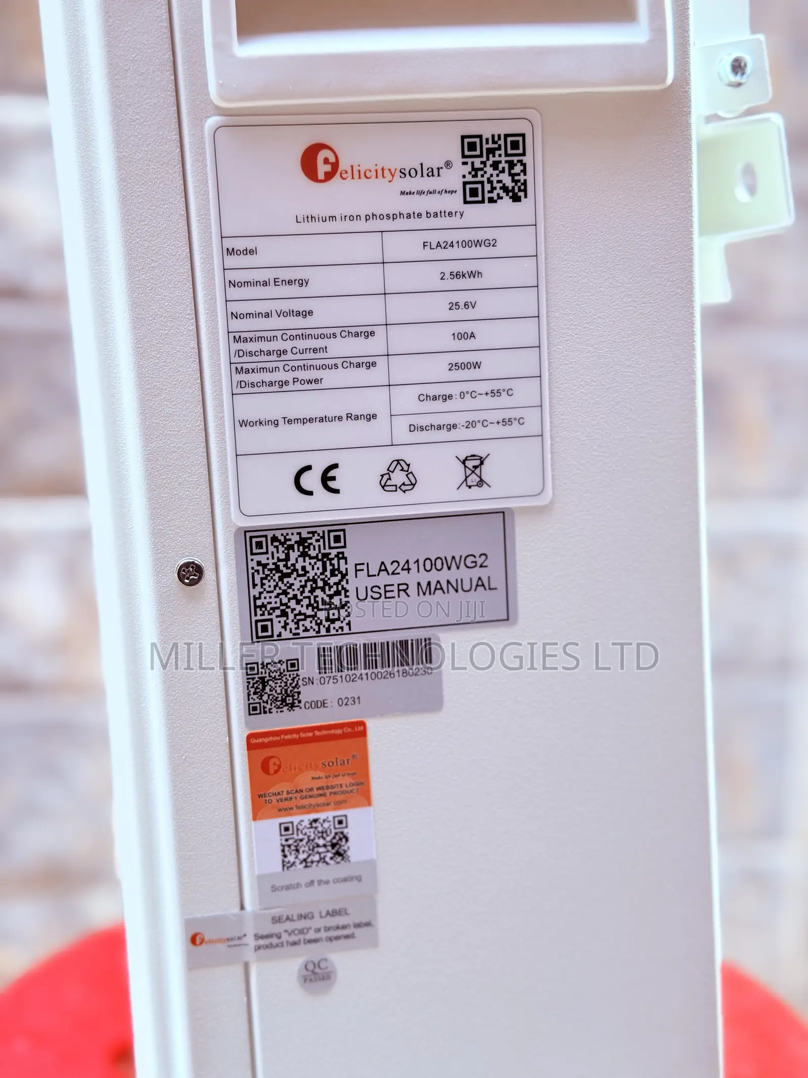 Felicity Solar 2.5kWh Deep Cycle Lithium Battery