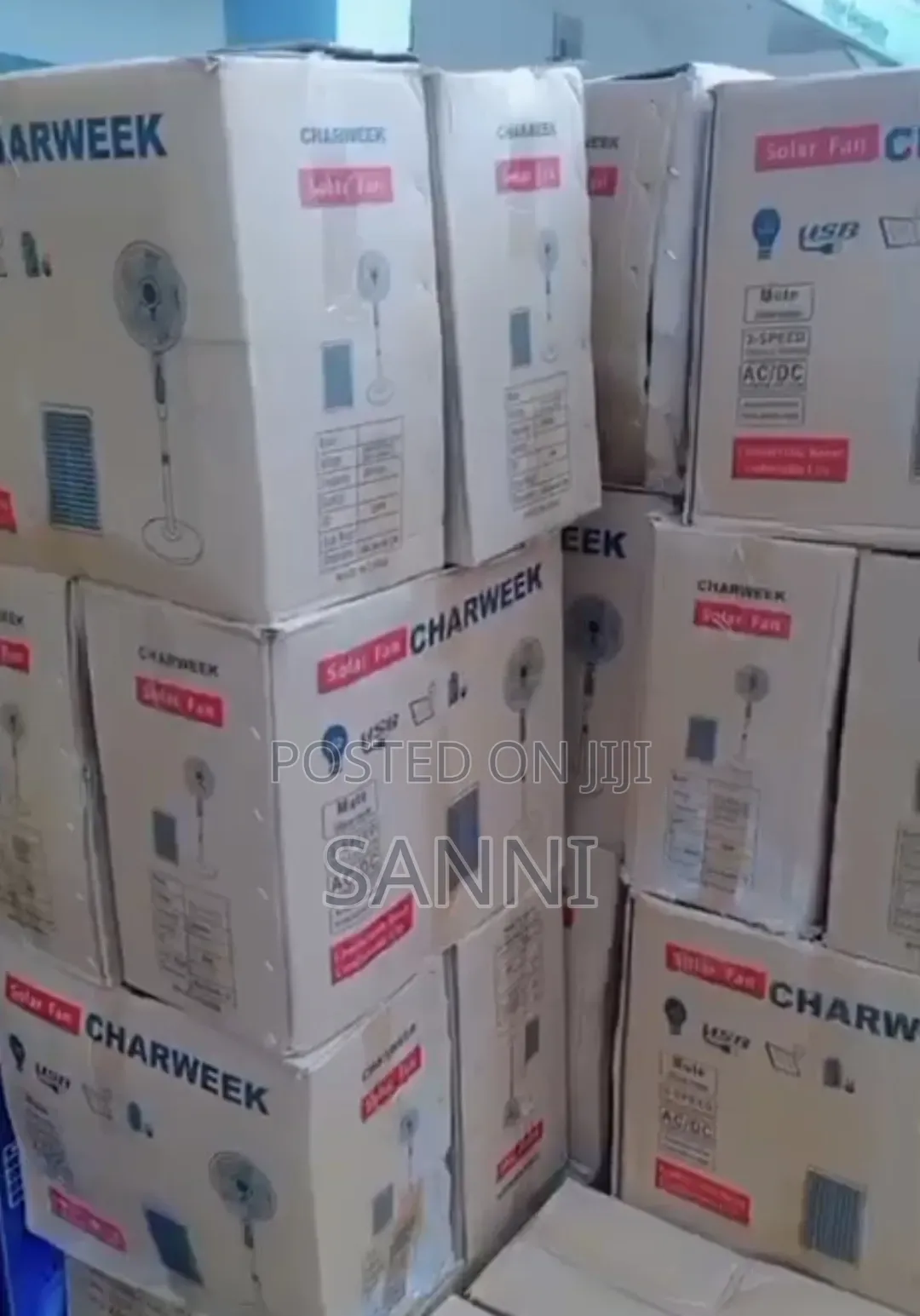 Dc/AC Solar Fan (Charweek)