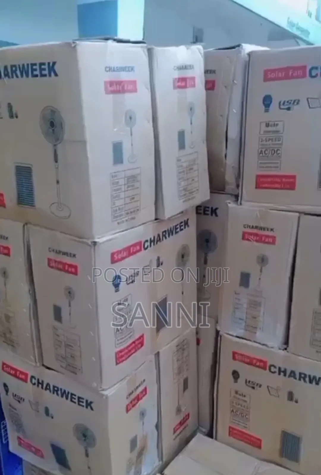 Dc/AC Solar Fan (Charweek)