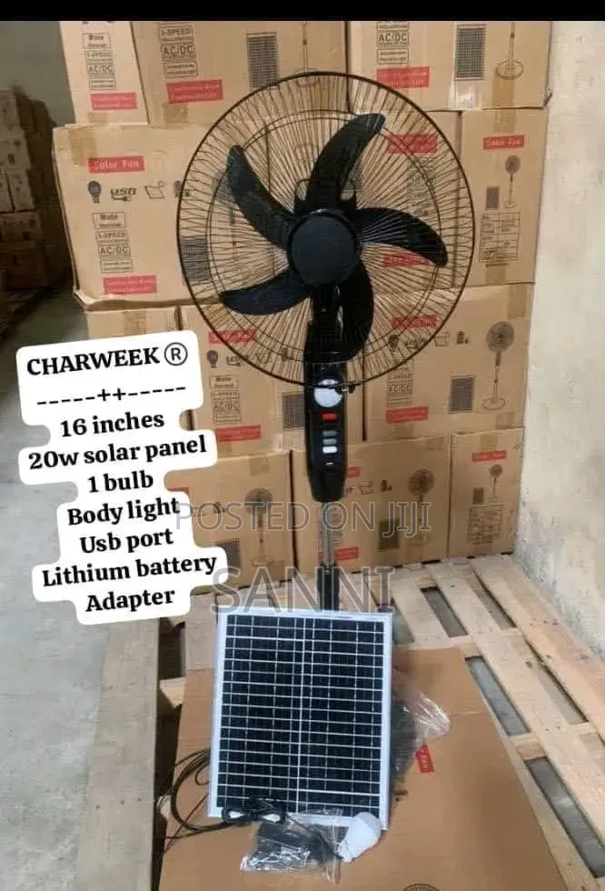 Dc/AC Solar Fan (Charweek)