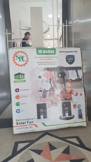 SPL Rechargeable Solar Fan for Home Use in Nigeria