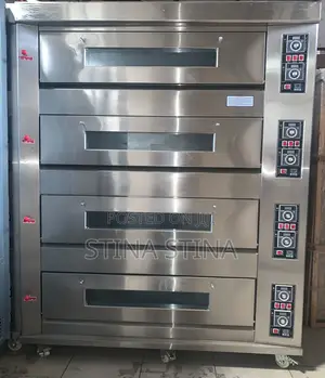 Gas Oven 4 Deck C/W 16 Trays