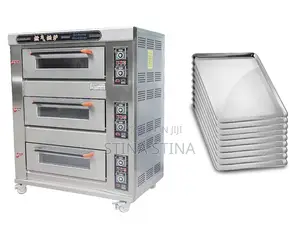 Gas Oven 3 Deck C/W 9 Trays