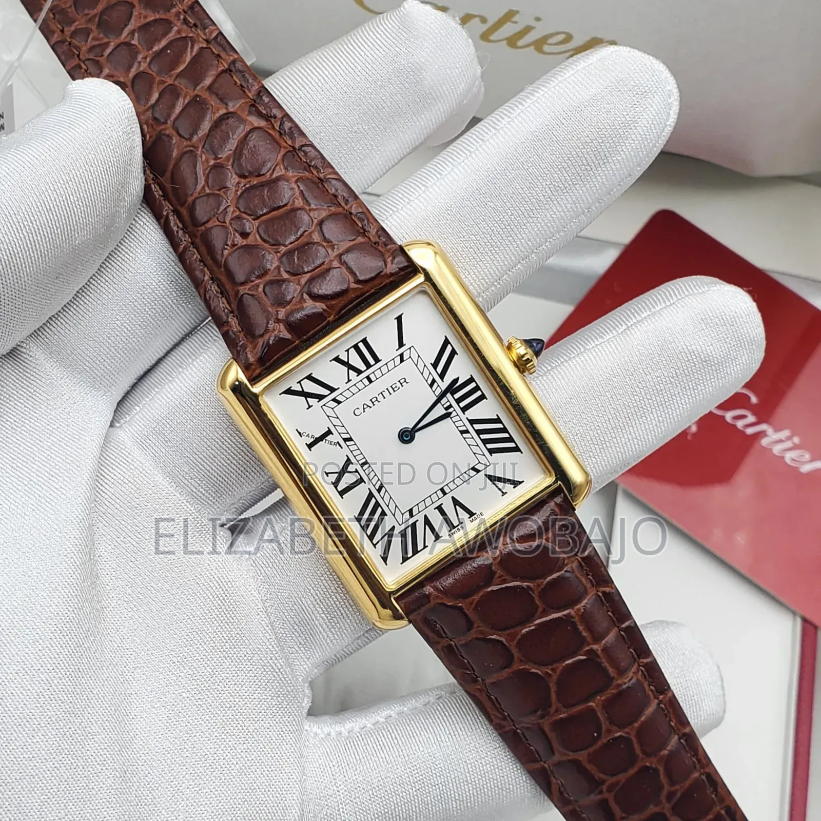 Original Cartier TANK Leather