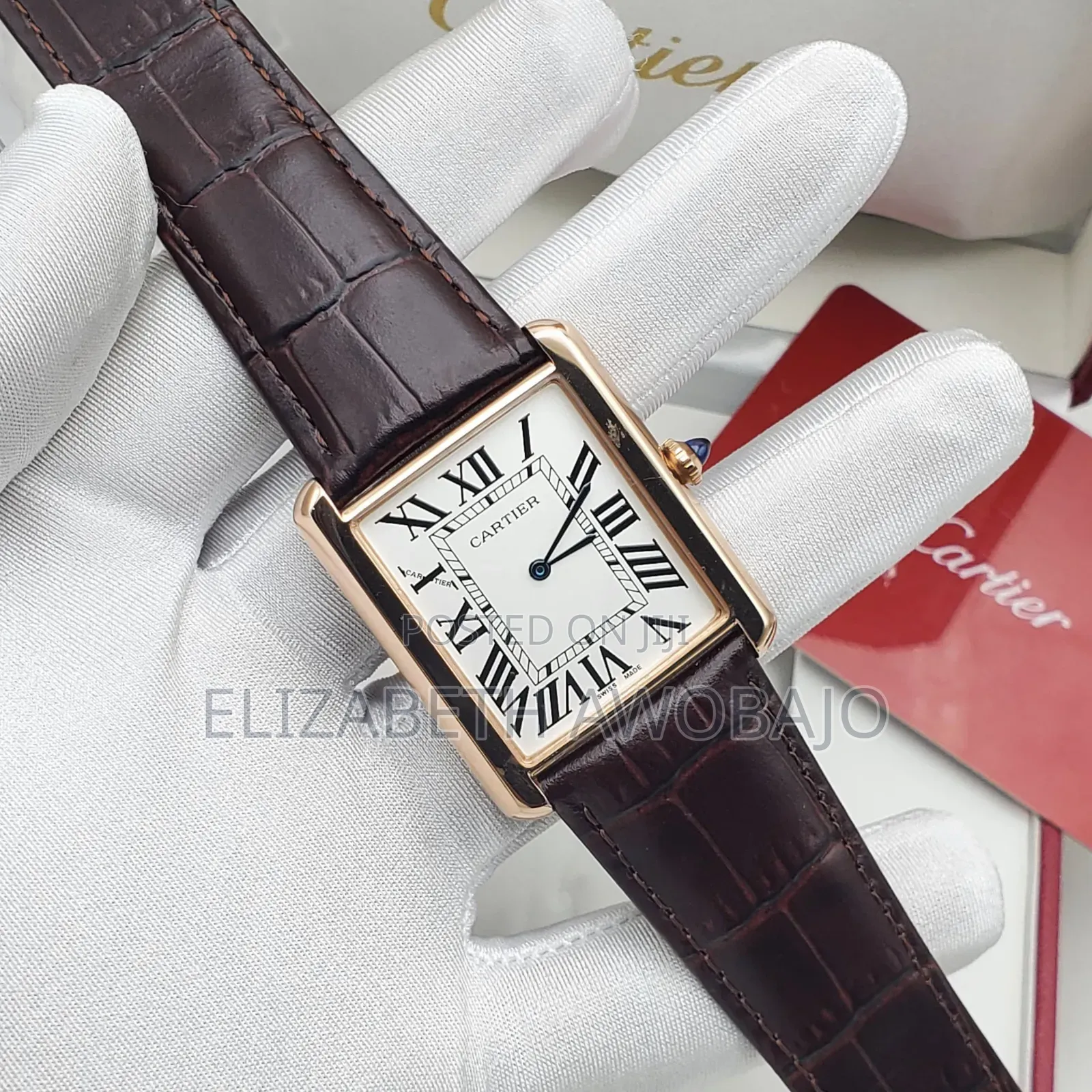 Original Cartier TANK Leather