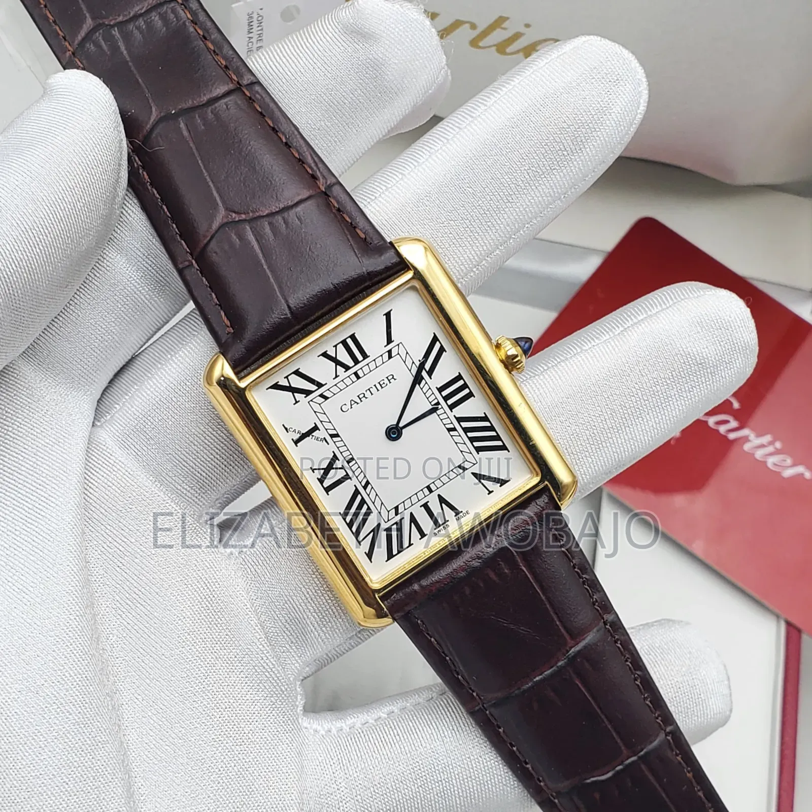 Original Cartier TANK Leather