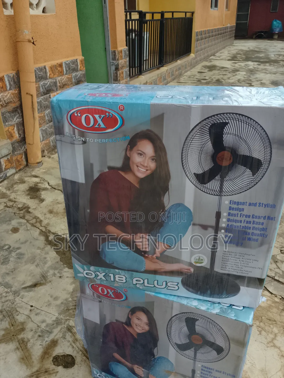 OX 18" Plus Standing Fan – Powerful Cooling Quiet Operation