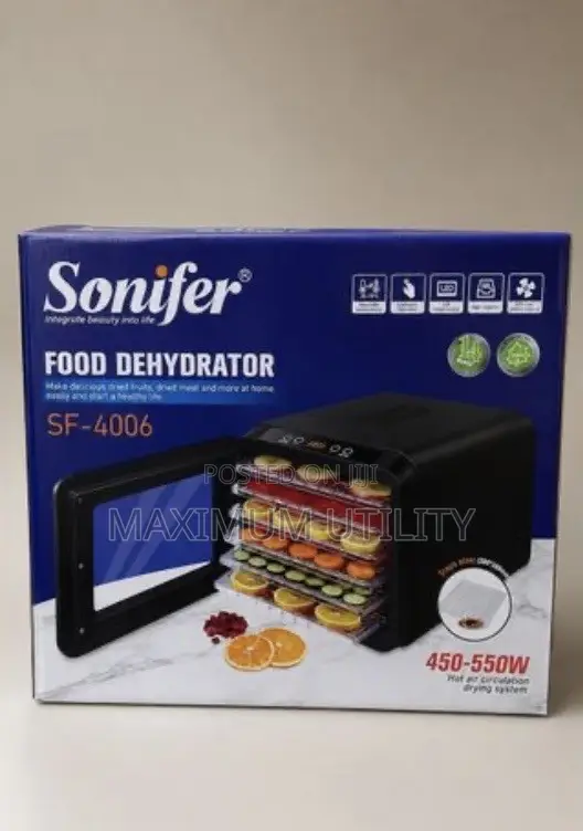 Sonifer 16 Liters 6 Step 450-550 Watts Food Dehydrator