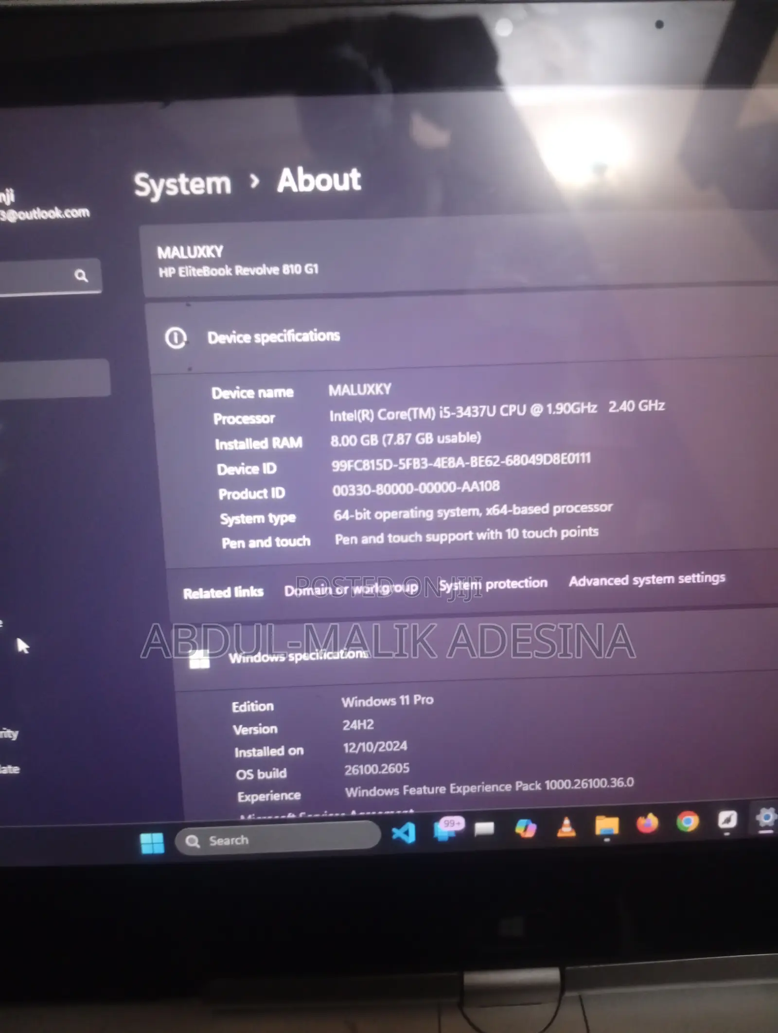 Laptop HP EliteBook Revolve 810 G2 Tablet 8GB Intel Core i5 SSD 256GB