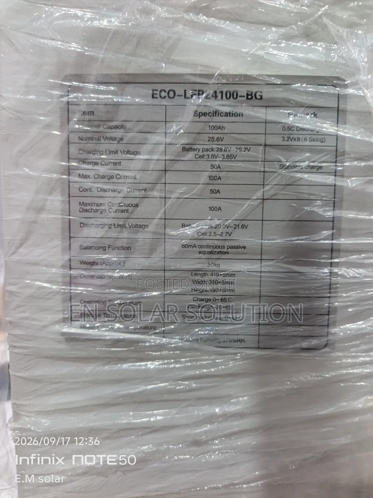 2.5kwh/24v Eco Worthy Lithium Battery Available