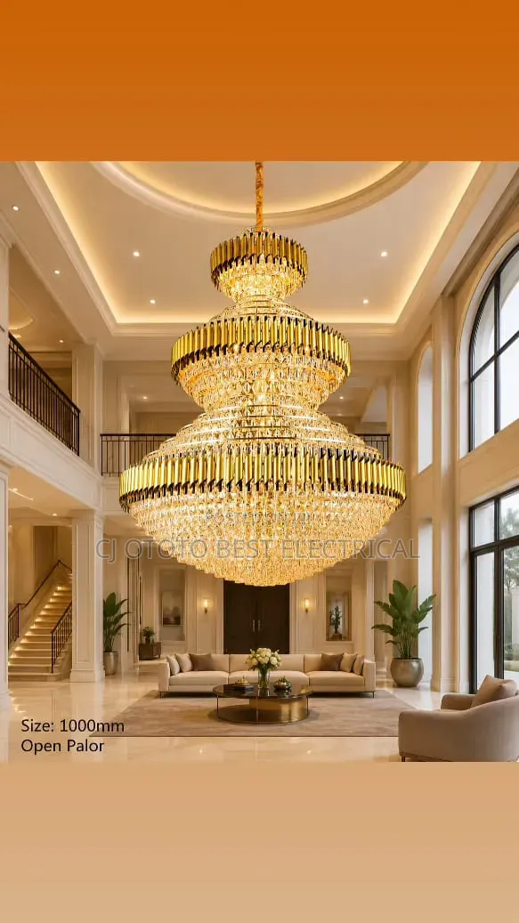 Original Crystal Chandelier Light Size 1200mm for Ur High Parlor