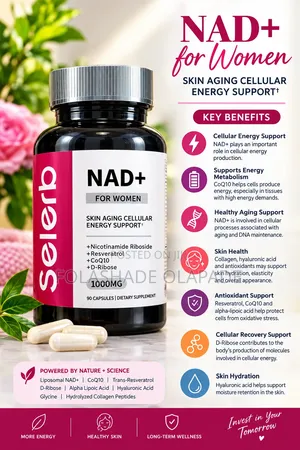 NAD+ for Women 1000mg – Energy, Skin & Healthy Aging Support