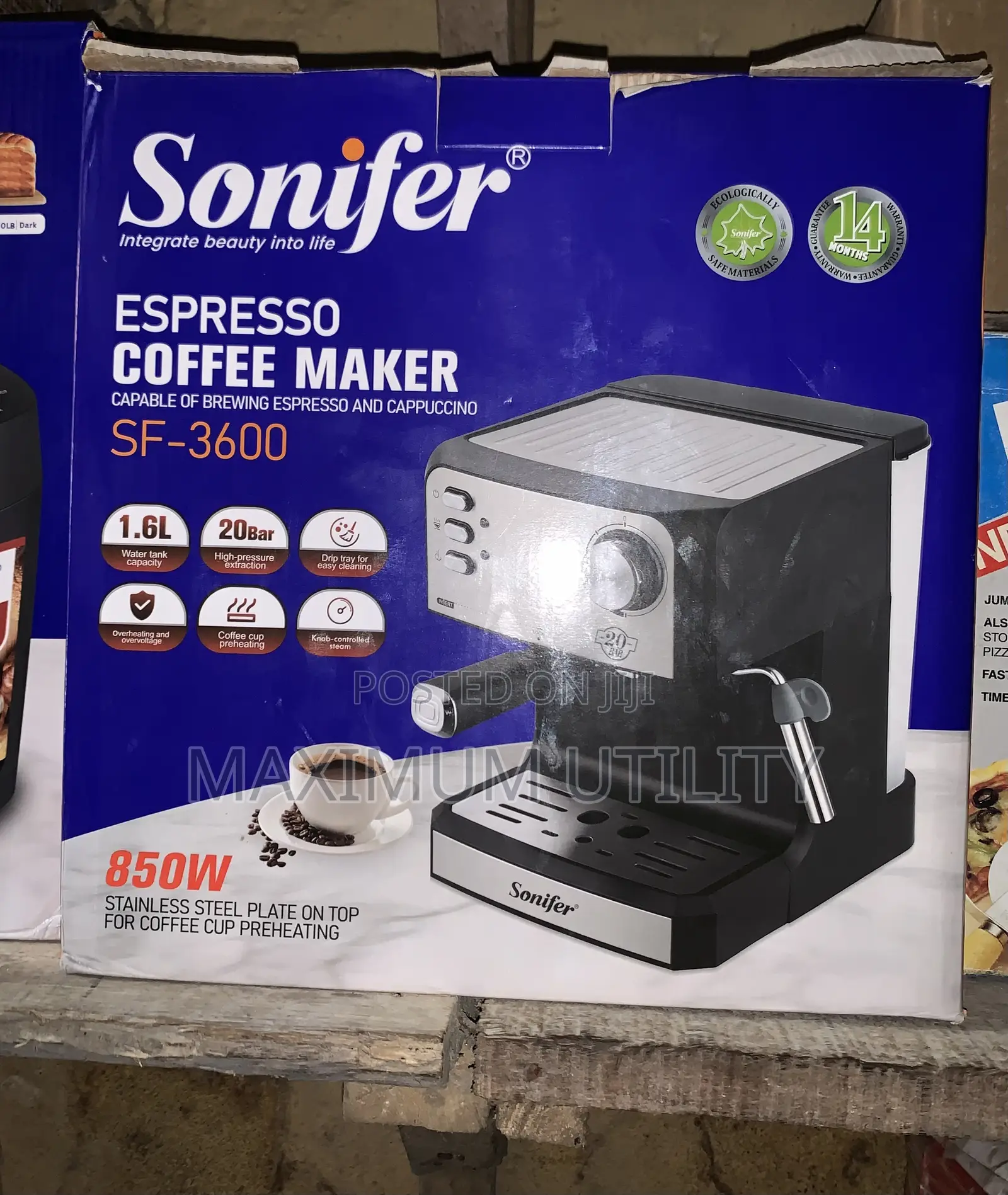 Sonifer 850 Watts Stainless Steel Espresso Coffee Maker