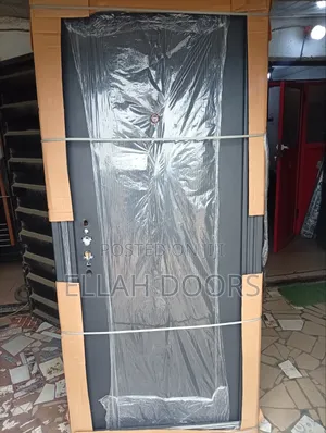 3ft Black Steel Door