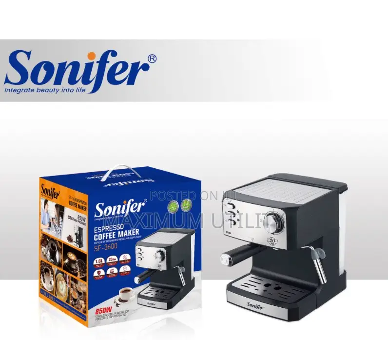 Sonifer 850 Watts Stainless Steel Espresso Coffee Maker