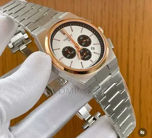 Tissot Chronograph White and Black Dial Watch